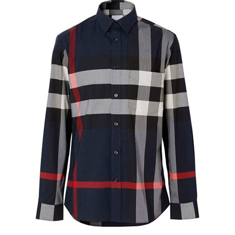 camisa burberry azul